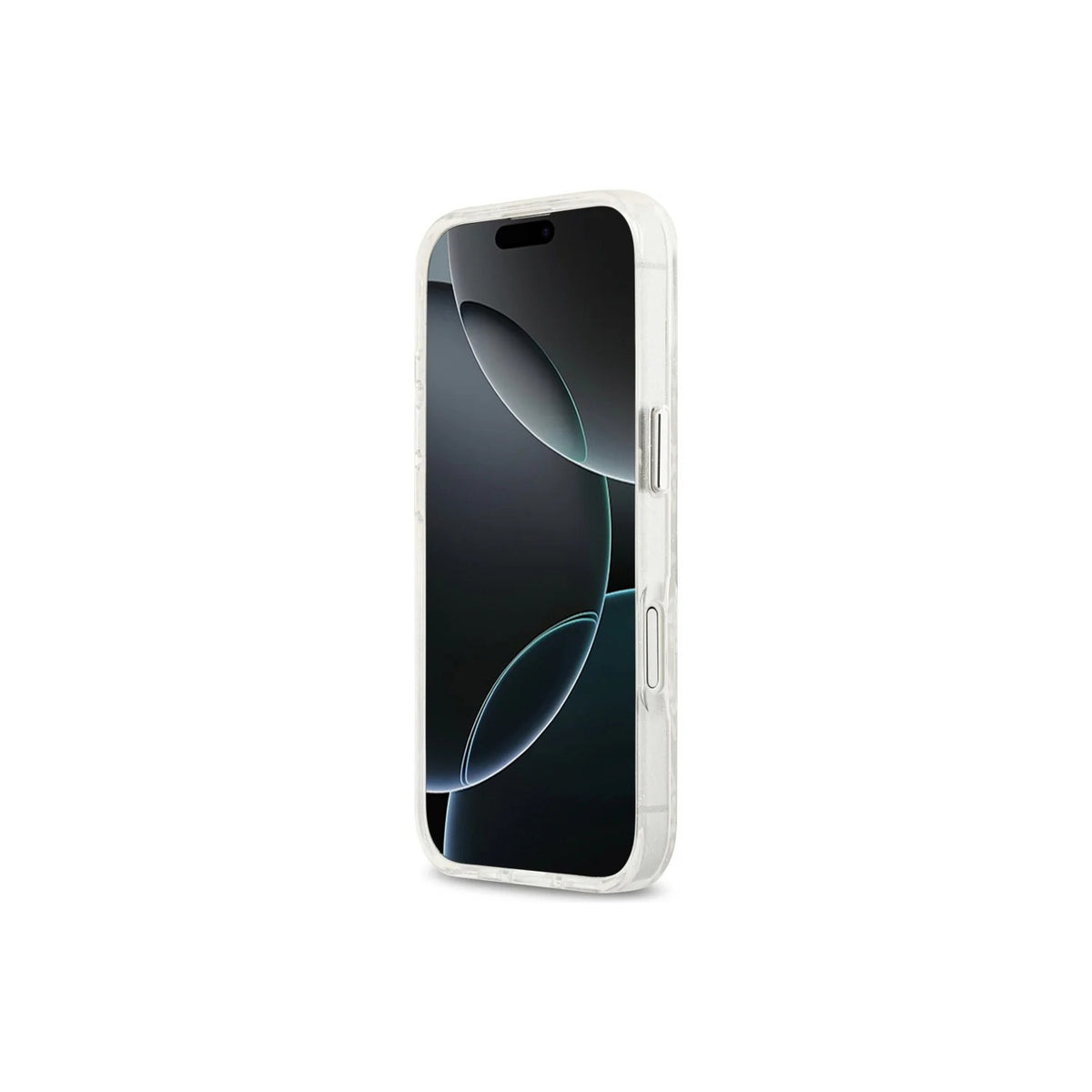 KARL LAGERFELD Funda con Logo Karl & Choupette Brillante para iPhone 17 Compatible con MagSafe, Gris