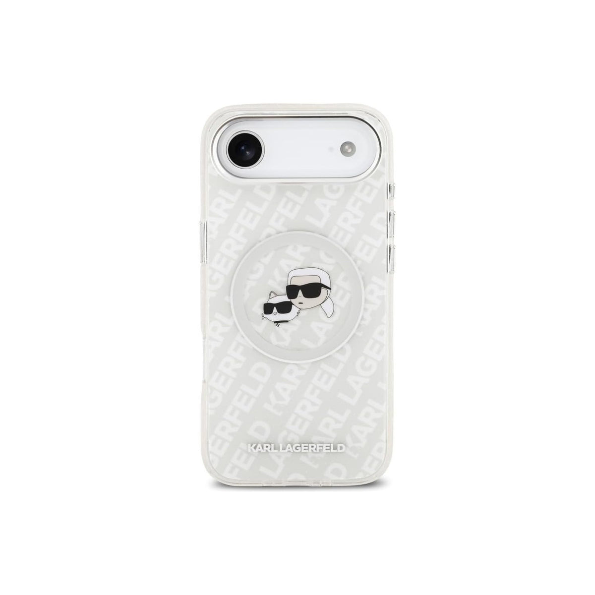 KARL LAGERFELD iPhone 17 Air Case - IML Case with MagSafe Gray with Shiny K&C Logo, Elegant Design and Precise Fit