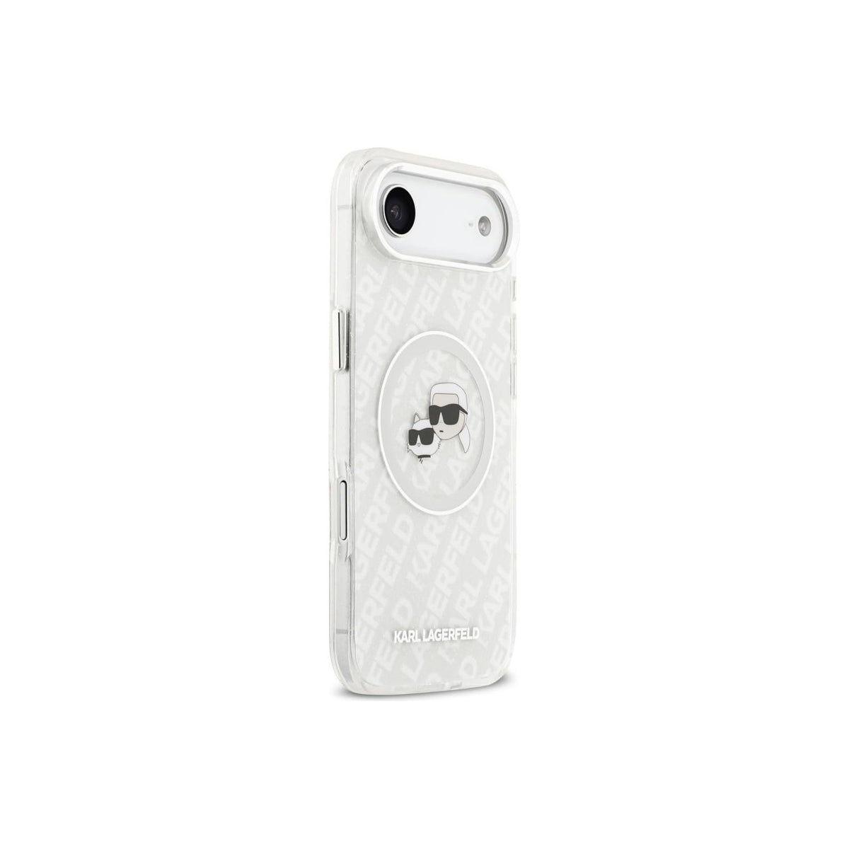 KARL LAGERFELD iPhone 17 Air Case - IML Case with MagSafe Gray with Shiny K&C Logo, Elegant Design and Precise Fit