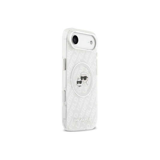 KARL LAGERFELD Funda para iPhone 17 Air – Carcasa IML con MagSafe Gris con Logo K&C Brillante, Diseño Elegante y Ajuste Preciso
