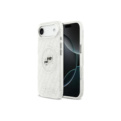KARL LAGERFELD Funda para iPhone 17 Air – Carcasa IML con MagSafe Gris con Logo K&C Brillante, Diseño Elegante y Ajuste Preciso