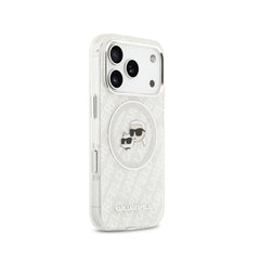 KARL LAGERFELD iPhone 17 Pro Max Case – IML Case with MagSafe Gray with Glossy K&C Logo, Stylish Design and Precise Fit