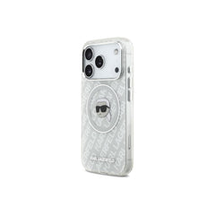 KARL LAGERFELD iPhone 17 Pro Max Case – IML Case with MagSafe Gray with Glossy K&C Logo, Stylish Design and Precise Fit