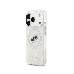 KARL LAGERFELD iPhone 17 Pro Max Case – IML Case with MagSafe Gray with Glossy K&C Logo, Stylish Design and Precise Fit