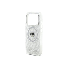 KARL LAGERFELD iPhone 17 Pro Max Case – IML Case with MagSafe Gray with Glossy K&C Logo, Stylish Design and Precise Fit