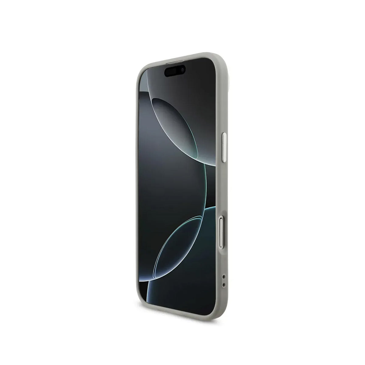 GUESS Funda de Polipiel con Purpurina para iPhone Air Compatible con MagSafe y Protección Anticaídas, Plata