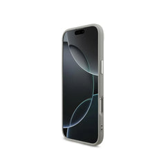 GUESS Funda de Polipiel con Purpurina para iPhone Air Compatible con MagSafe y Protección Anticaídas, Plata