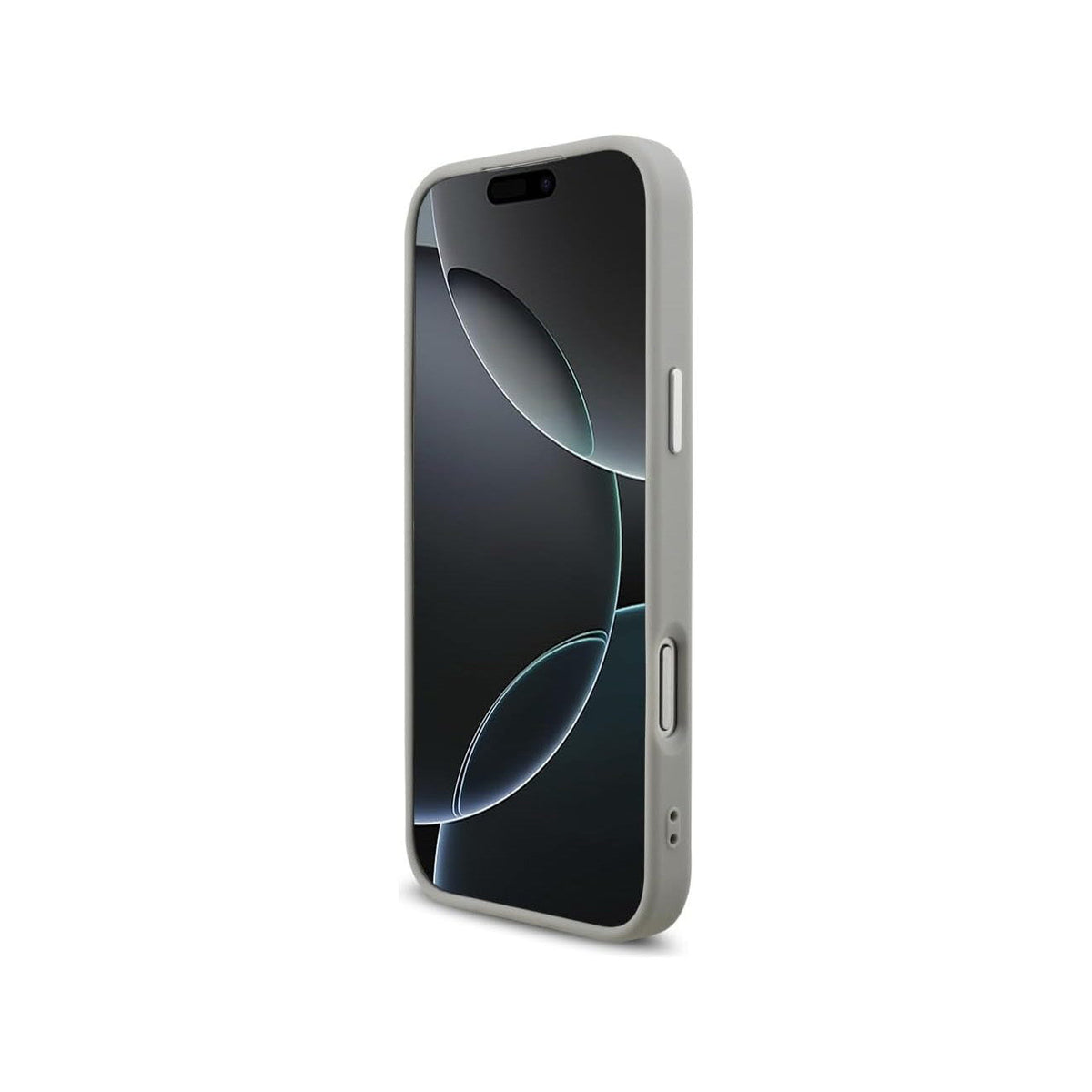 Guess Funda de Polipiel con Purpurina para iPhone 17 Pro Max/18 Pro Max Compatible con MagSafe y Protección Anticaídas, Plata
