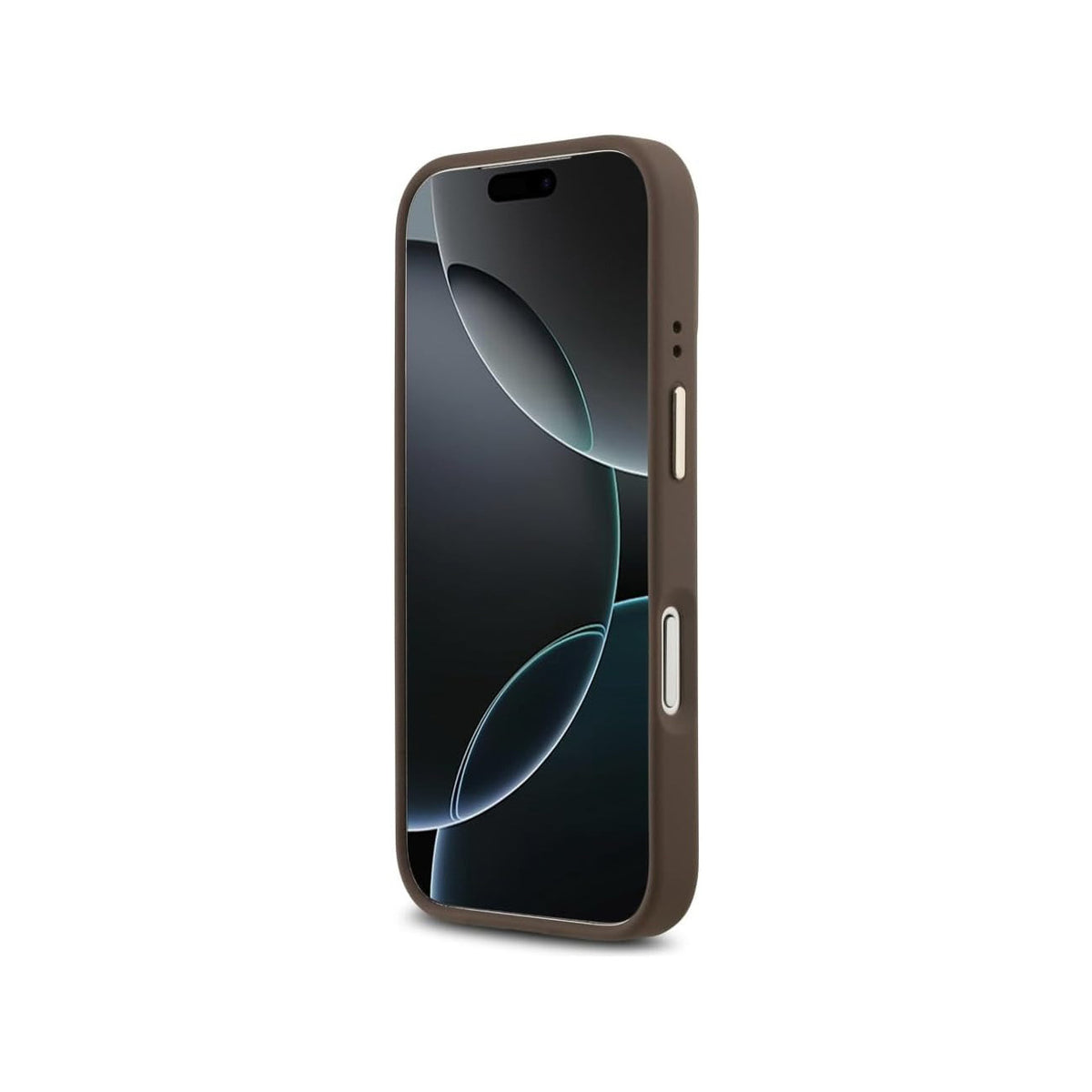 GUESS Funda de Polipiel con Logo Clásico para iPhone 17 Pro/18 Pro Compatible con MagSafe, Marrón