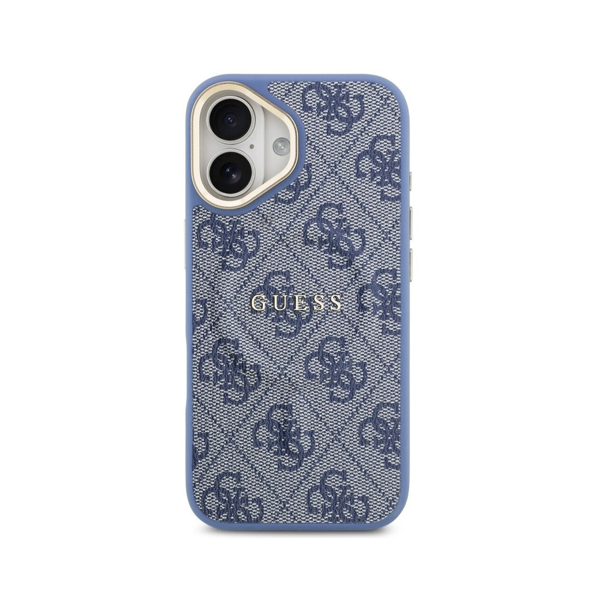 Guess Funda de Polipiel Logo Clásico para iPhone 17 Compatible con MagSafe y Protección Anticaídas, Azul