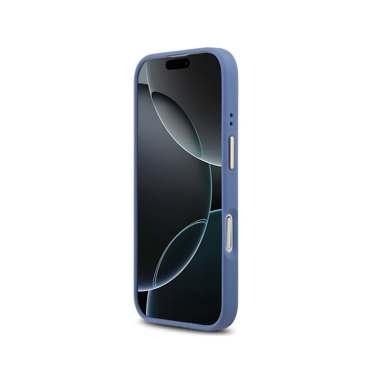 Guess Funda de Polipiel Logo Clásico para iPhone 17 Compatible con MagSafe y Protección Anticaídas, Azul