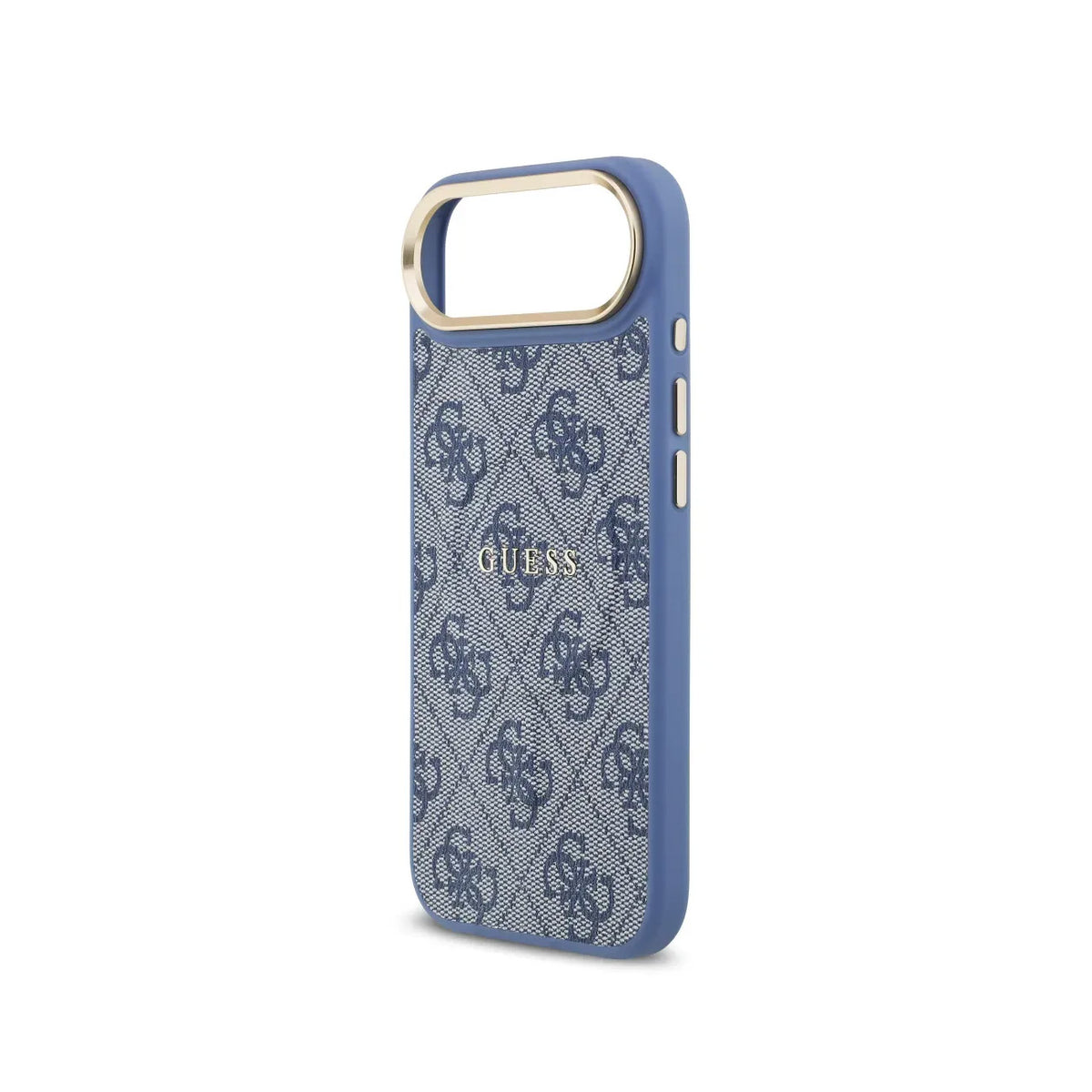 GUESS Funda de Polipiel Logo Clásico para iPhone Air Compatible con MagSafe y Protección Anticaídas, Azul