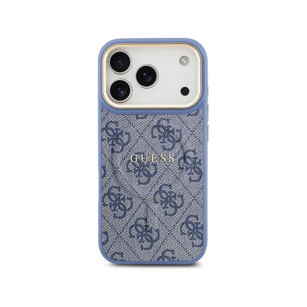 Guess iPhone 17 Pro Max Faux Leather Case Blue with MagSafe – Classic Guess Logo Case, Drop Protection, Elegant Design, and Precise Fit