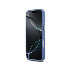 Guess Funda para iPhone 17 Pro – Carcasa 4G Azul con Gran Logo Clásico Guess Dorado, Protección Anticaídas y Ajuste Preciso