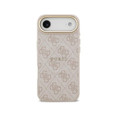 Guess Funda de Polipiel Logo Clásico para iPhone Air Compatible con MagSafe y Protección Anticaídas, Rosa