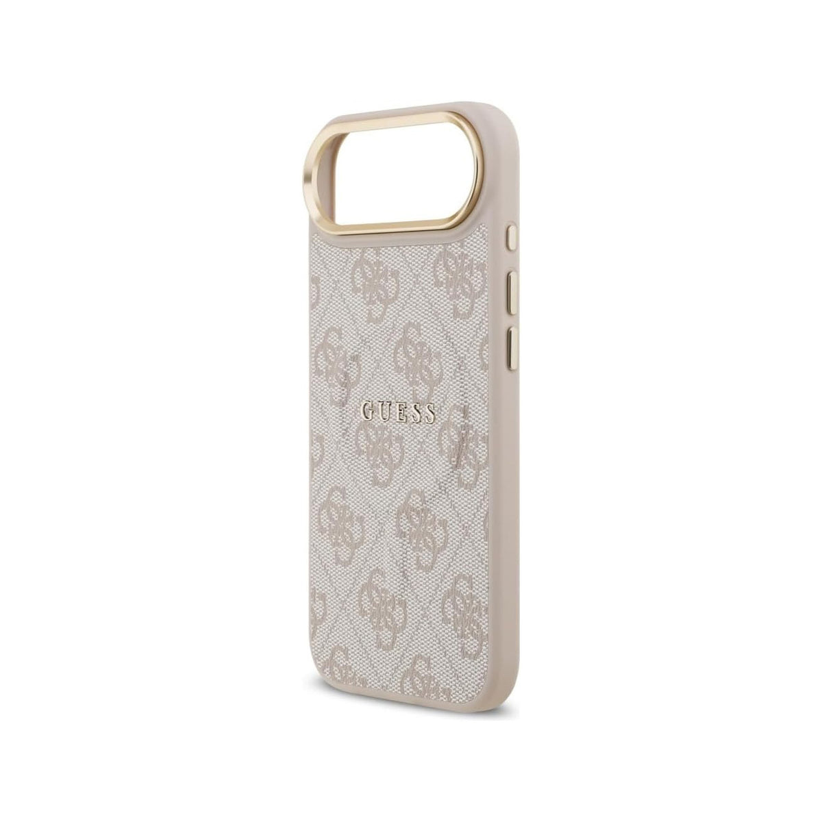 Guess iPhone 17 Air Case – Pink Faux Leather MagSafe Compatible Cover with Classic Guess Logo, Drop Protection and Precise Fit
