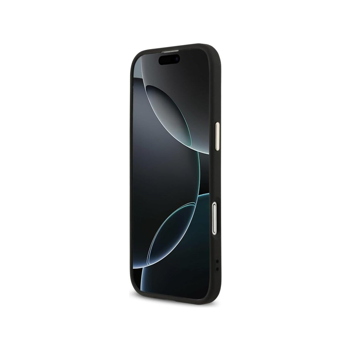 Guess Funda de Polipiel Gran Logo 4G Dorado para iPhone Air con Protección Anticaídas, Negra