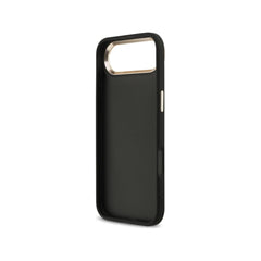 Guess Funda para iPhone Air – Carcasa de Polipiel Negra con Gran Logo Dorado 4G, Protección Anticaídas y Ajuste Preciso
