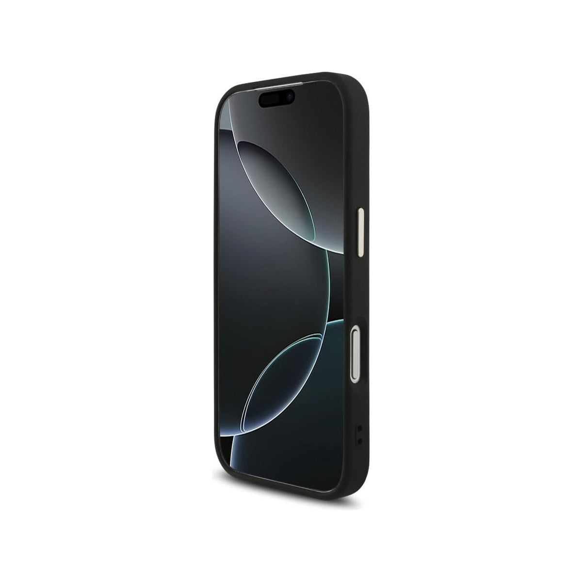 GUESS Funda de Polipiel con Logo 4G Dorado para iPhone 17 Pro/18 Pro, Negra