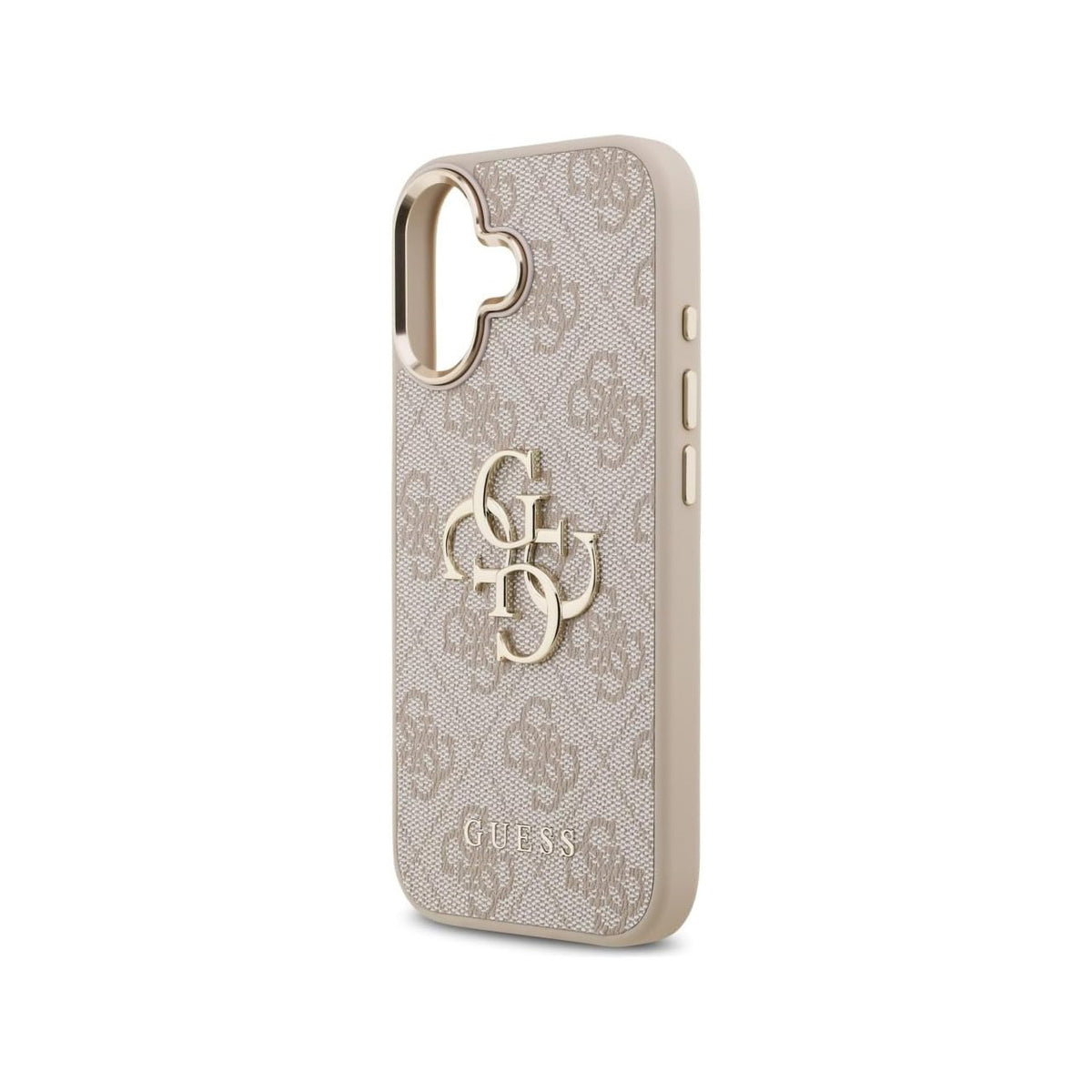 Guess iPhone 17 Case – Gold 4G Logo, Pink Design, Drop Protection and Precise Fit