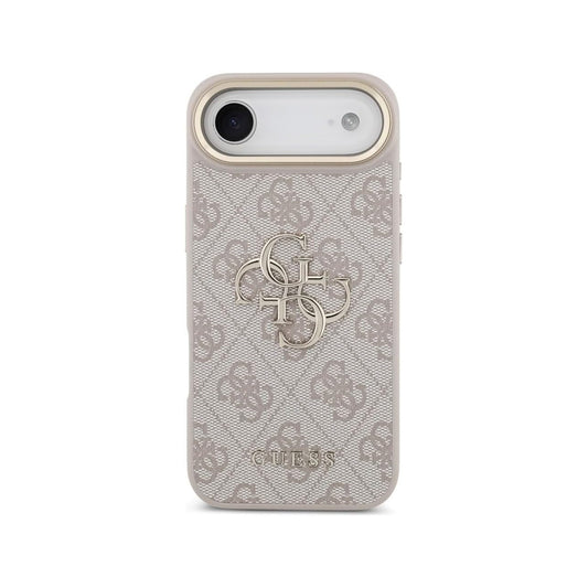 Guess Funda para iPhone Air – Carcasa 4G Rosa con Gran Logo Clásico Guess Dorado, Protección Anticaídas y Ajuste Preciso