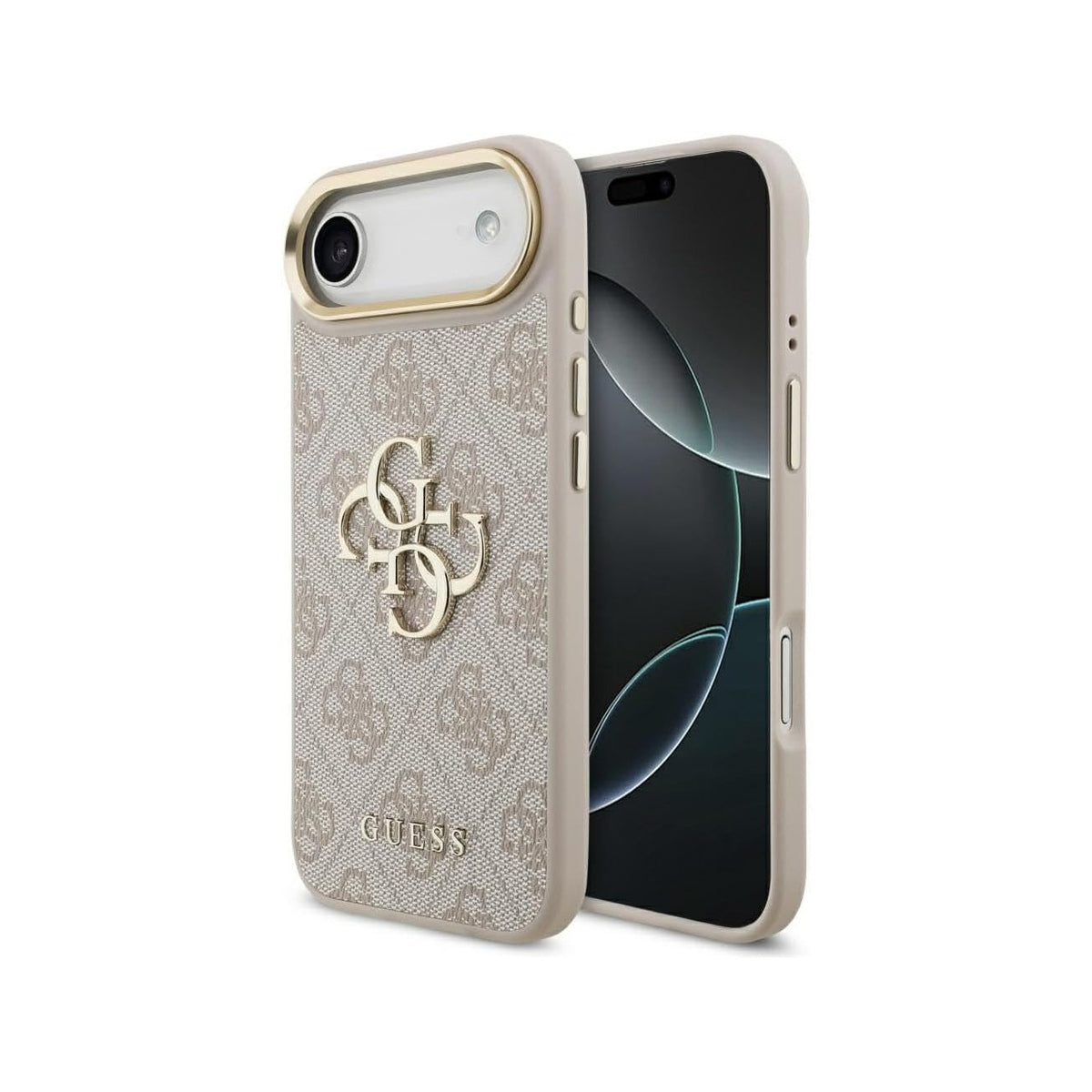 Guess Funda Logo 4G Dorado para iPhone Air con Protección Anticaídas, Rosa