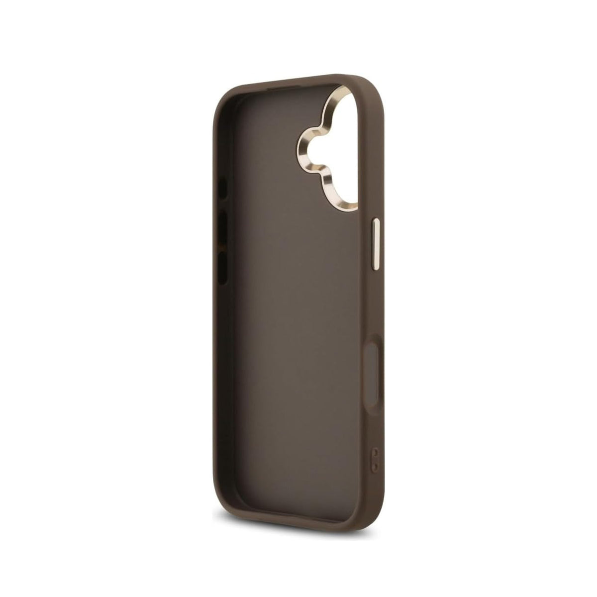 Guess iPhone 17 Case – Gold 4G Logo, Brown Design, Drop Protection and Precise Fit