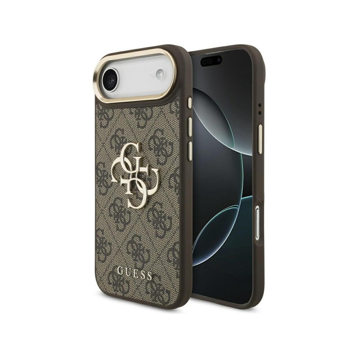 Guess Funda Logo 4G Dorado para iPhone Air con Protección Anticaídas, Marrón