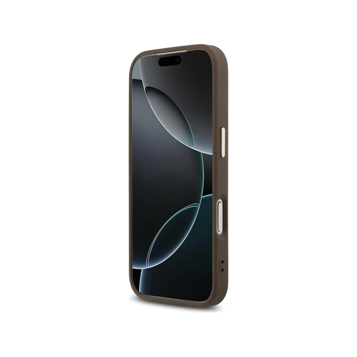 Guess Case for iPhone 17 Pro Max – Brown 4G Case with Large Gold Classic Guess Logo, Drop Protection and Precise Fit