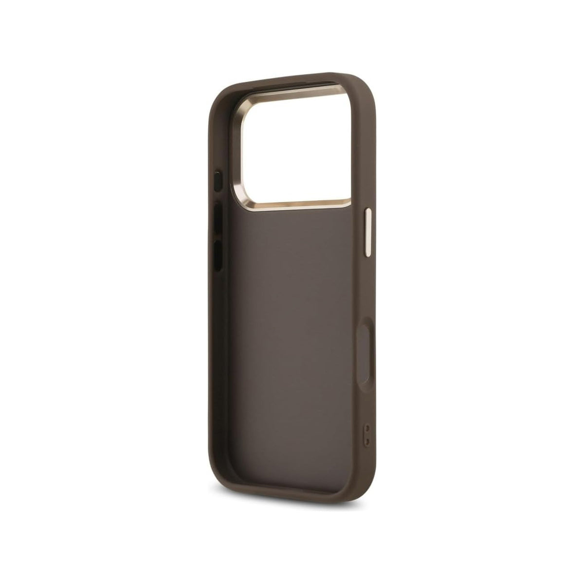Guess Case for iPhone 17 Pro Max – Brown 4G Case with Large Gold Classic Guess Logo, Drop Protection and Precise Fit