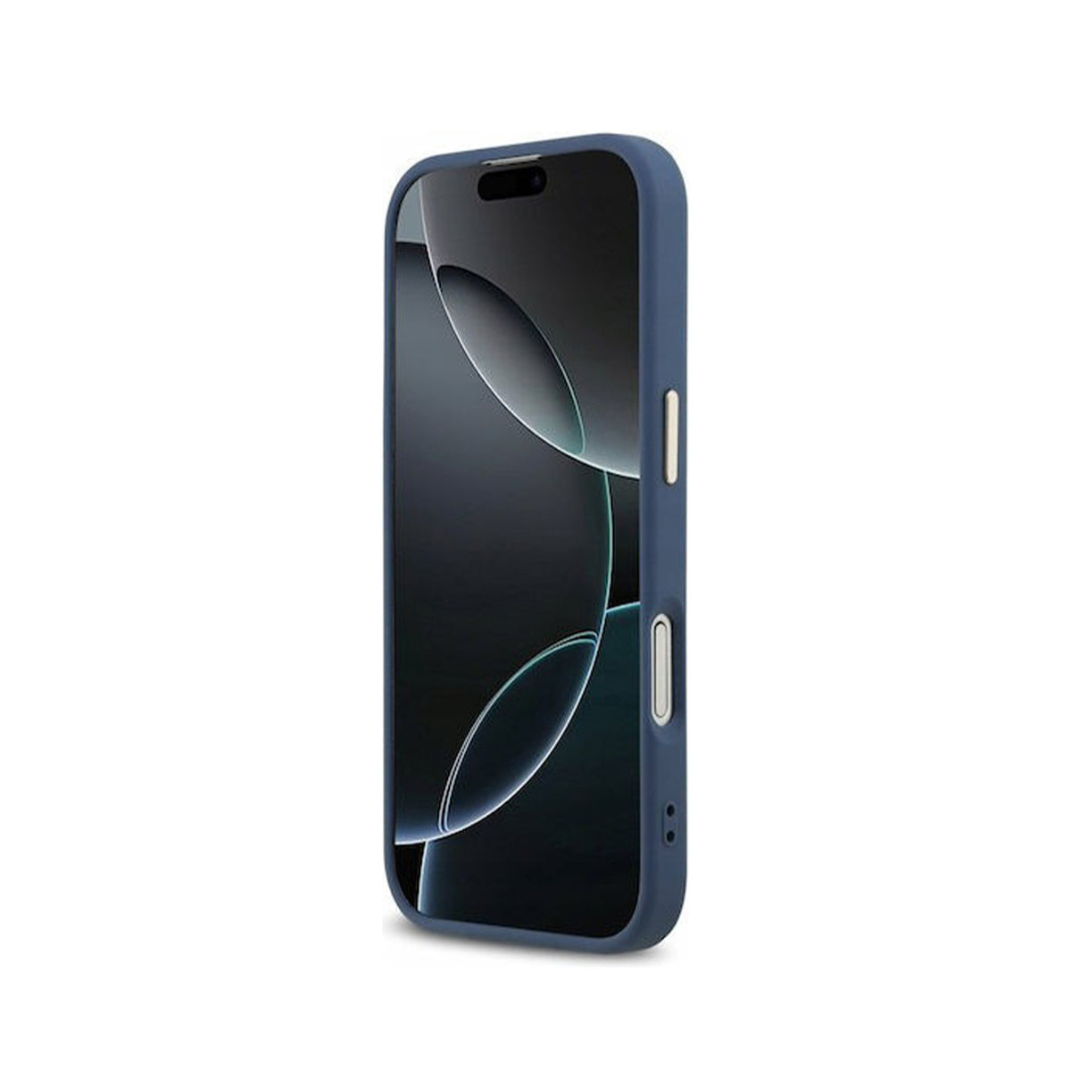 Guess Funda Efecto Piel Logo 4G Dorado para iPhone 17 con Protección Anticaídas, Azul