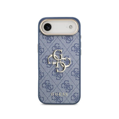 GUESS Funda Logo 4G Dorado para iPhone Air con Protección Anticaídas, Azul