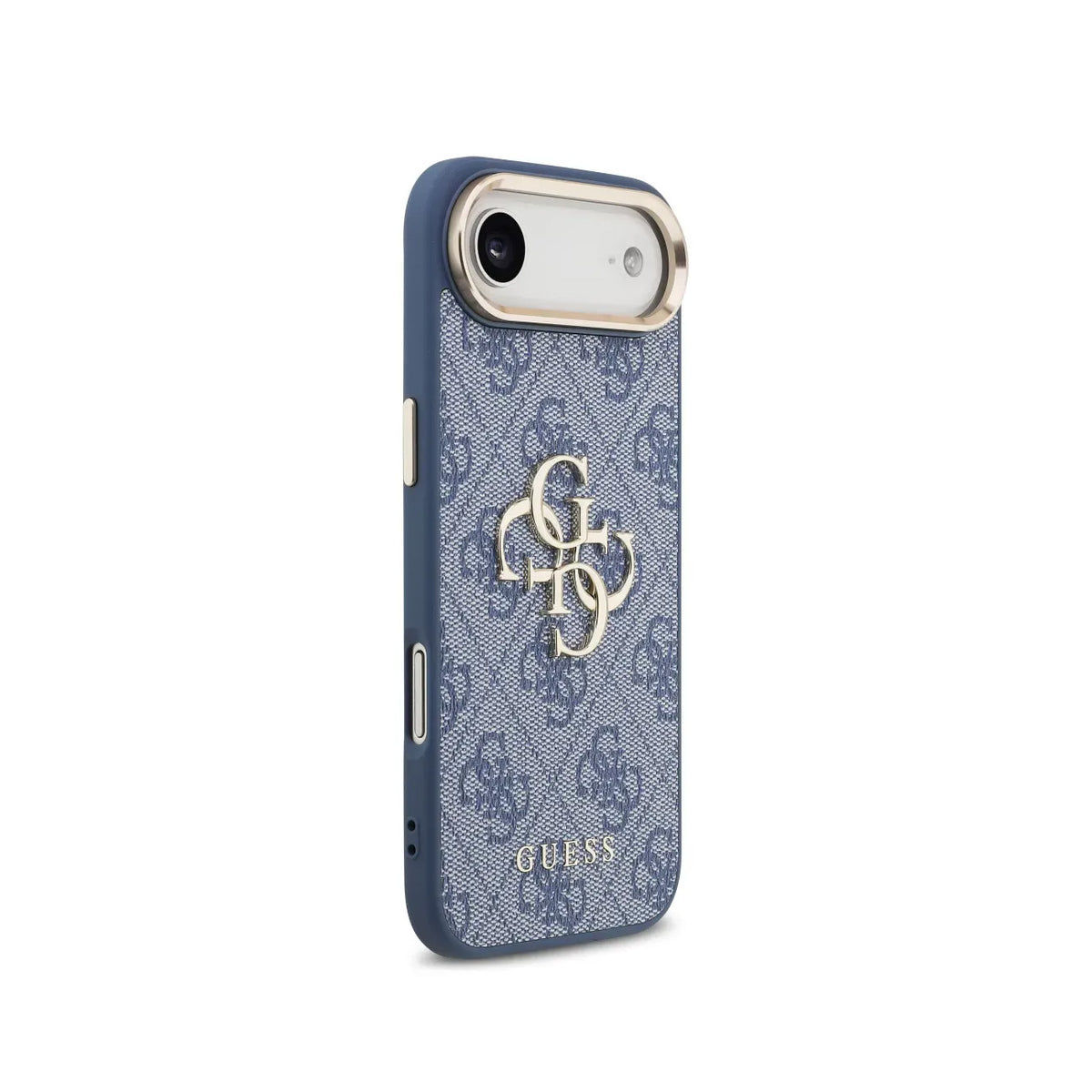 GUESS Funda Logo 4G Dorado para iPhone Air con Protección Anticaídas, Azul