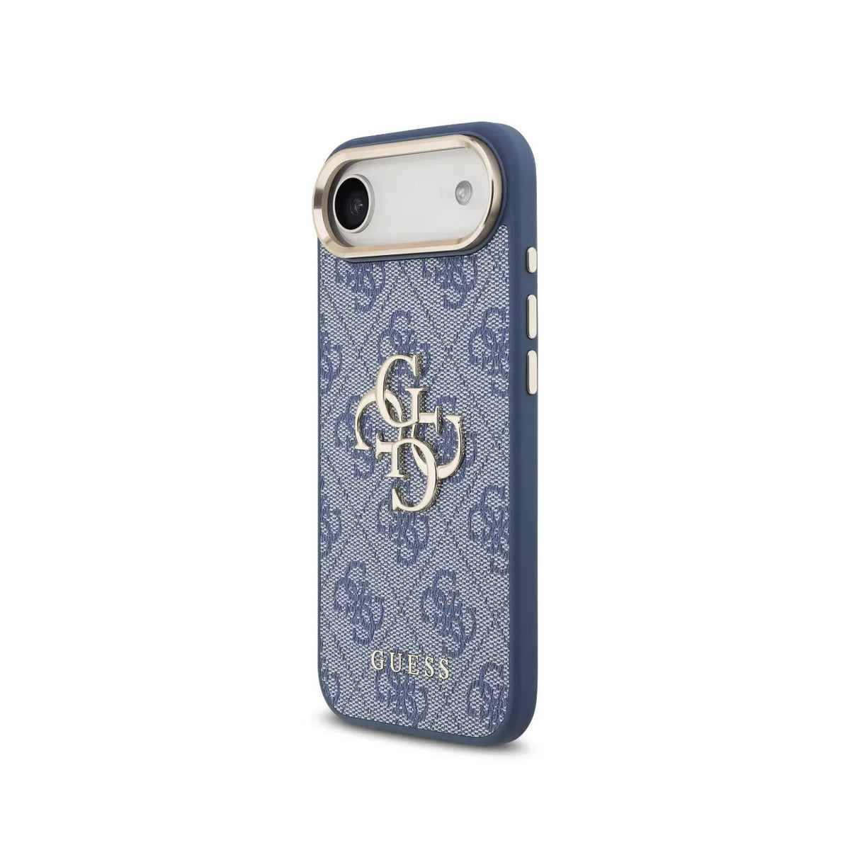 GUESS Funda Logo 4G Dorado para iPhone Air con Protección Anticaídas, Azul