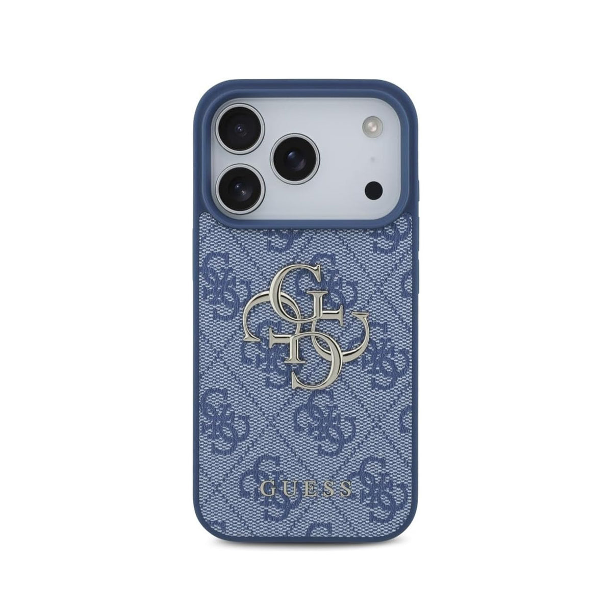GUESS Funda Logo 4G Dorado para iPhone 17 Pro/18 Pro, Azul