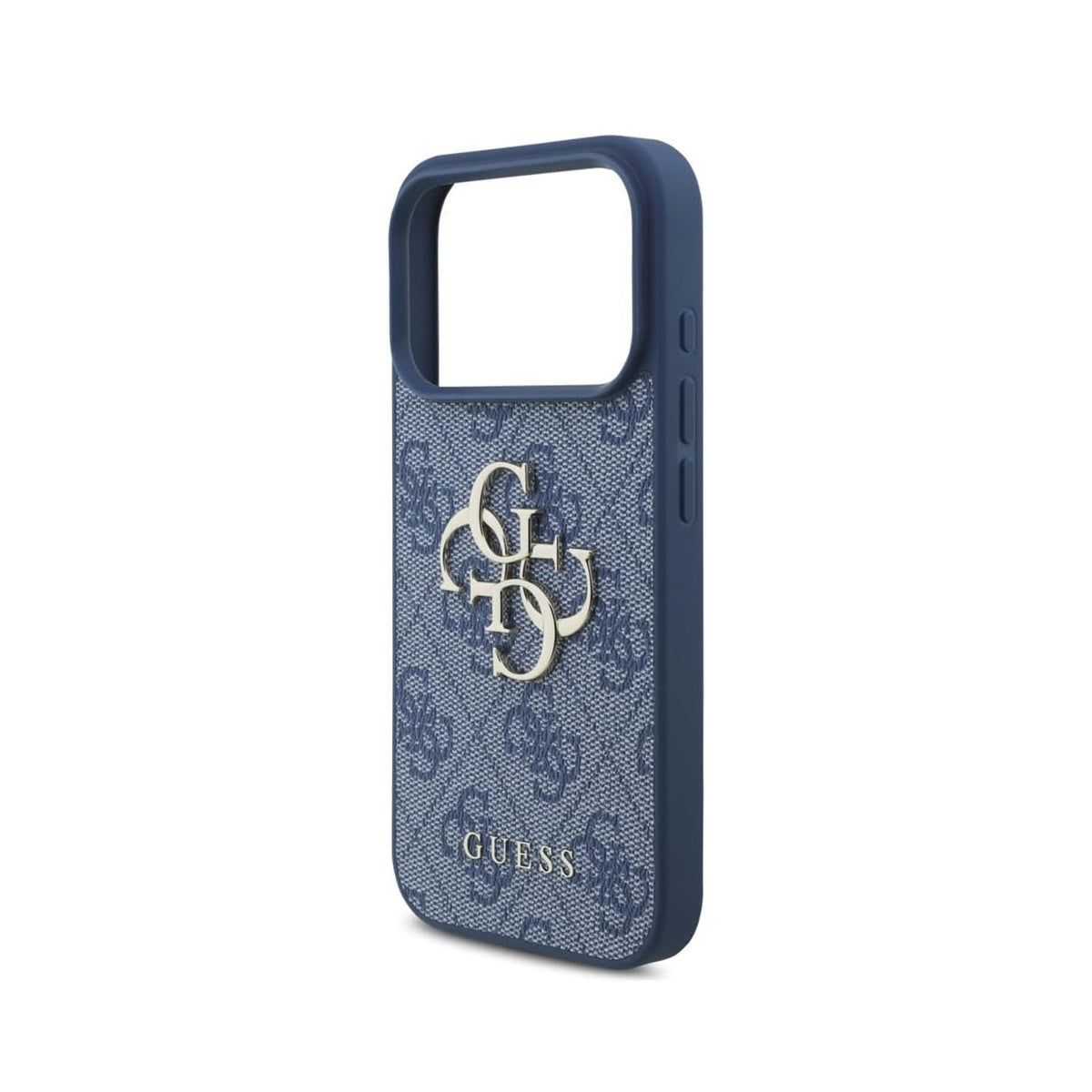 GUESS Funda Logo 4G Dorado para iPhone 17 Pro/18 Pro, Azul