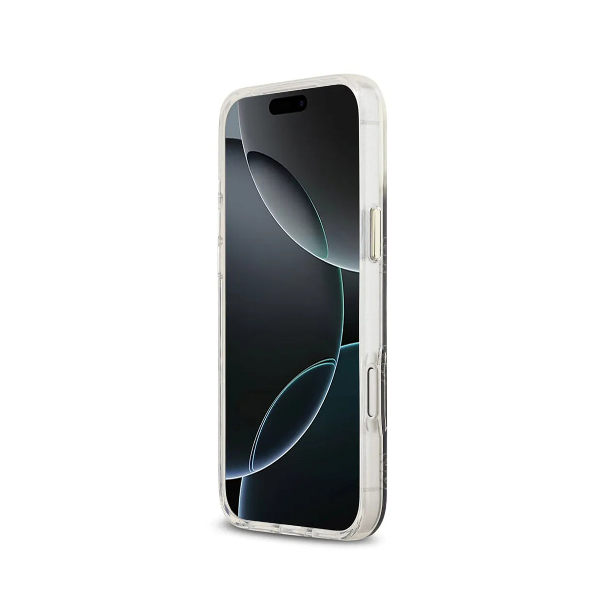 GUESS Funda Peonía para iPhone 17 Pro Max/18 Pro Max Compatible con MagSafe y Protección Anticaídas, Negra con Brillos