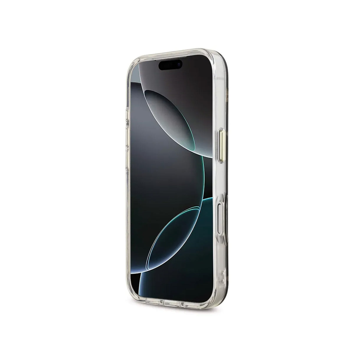 GUESS Case for iPhone 16 Pro Max - TPU Case with MagSafe Peonies Mirror with Gold Glitter, Elegant Design and Precise Fit