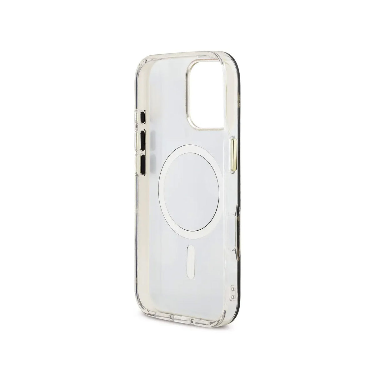 GUESS Case for iPhone 16 Pro Max - TPU Case with MagSafe Peonies Mirror with Gold Glitter, Elegant Design and Precise Fit