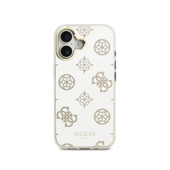 Guess Funda para iPhone 17 – Carcasa TPU con MagSafe, Diseño Espejo Peonías con Brillos Dorados, Protección Anticaídas y Ajuste Preciso