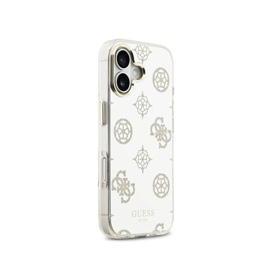 Guess Funda para iPhone 17 – Carcasa TPU con MagSafe, Diseño Espejo Peonías con Brillos Dorados, Protección Anticaídas y Ajuste Preciso