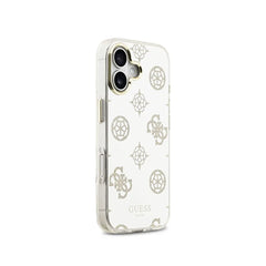 Guess Funda para iPhone 17 – Carcasa TPU con MagSafe, Diseño Espejo Peonías con Brillos Dorados, Protección Anticaídas y Ajuste Preciso