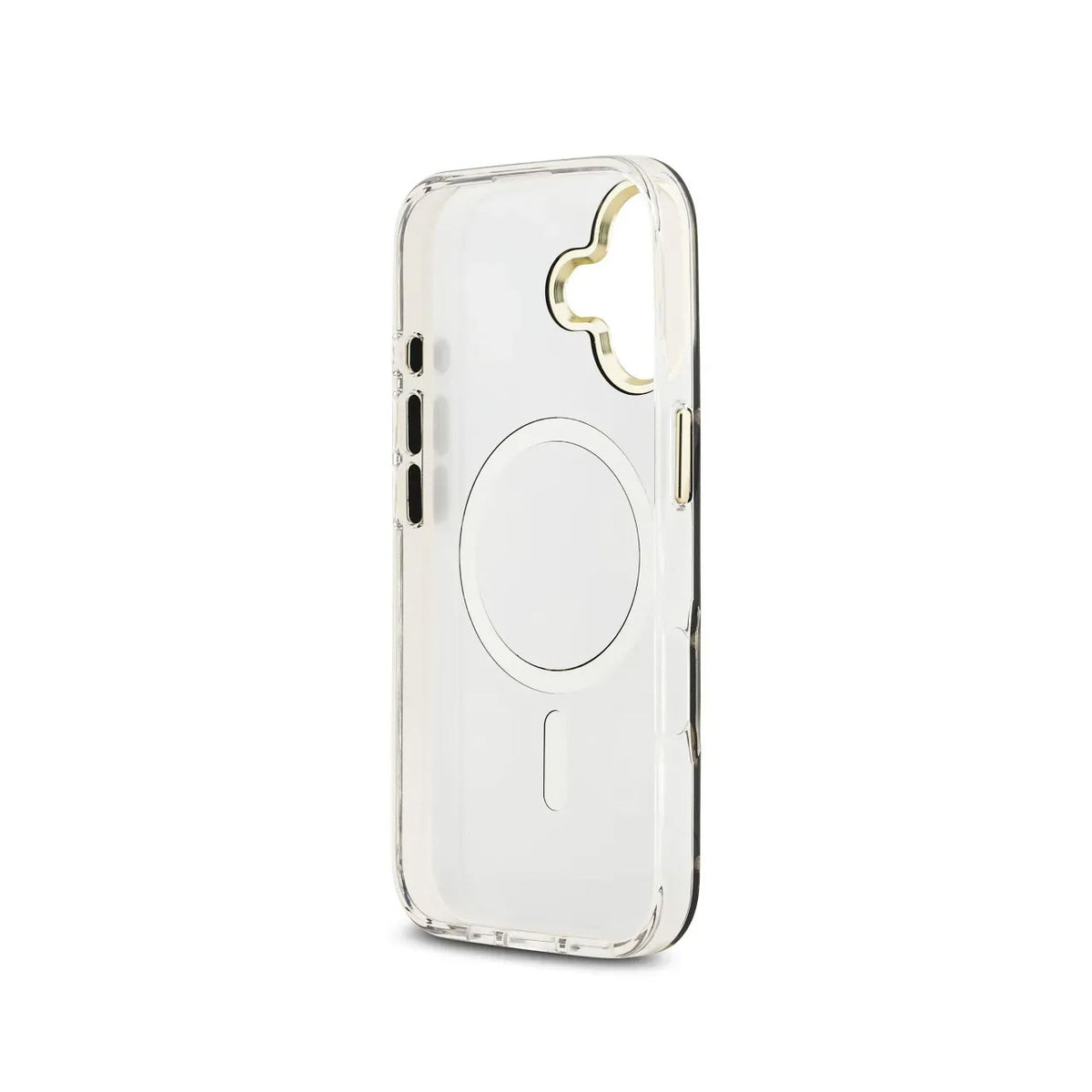 Guess iPhone 17 Case – TPU Case with MagSafe, Peonies Mirror Design with Gold Glitter, Drop Protection and Precise Fit