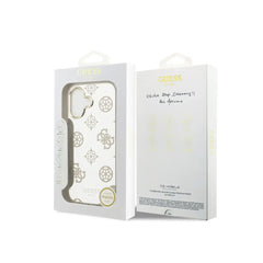 Guess Funda para iPhone 17 – Carcasa TPU con MagSafe, Diseño Espejo Peonías con Brillos Dorados, Protección Anticaídas y Ajuste Preciso
