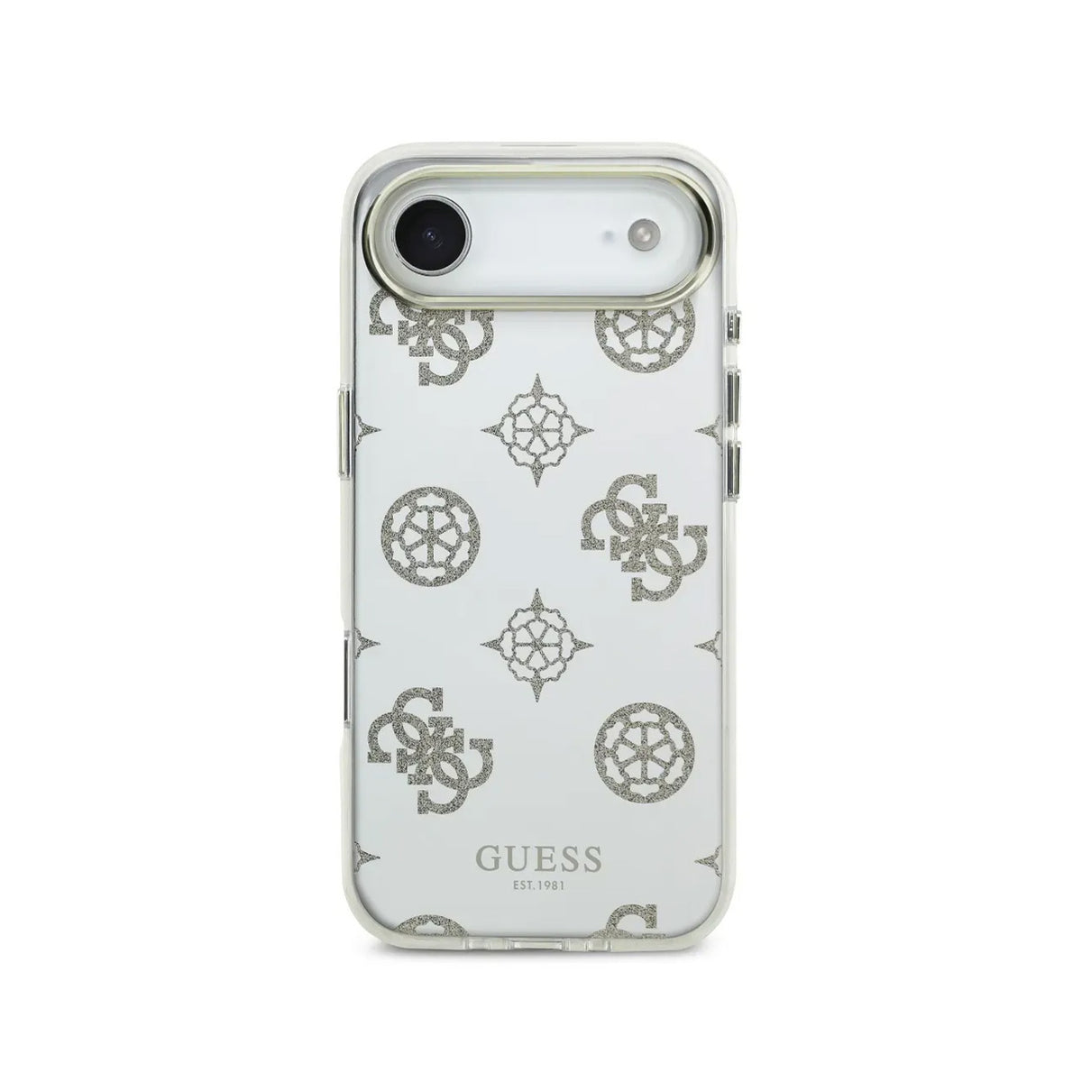 GUESS iPhone 17 Air Case – TPU Case with MagSafe Peonies Mirror with Gold Glitter, Elegant Design and Precise Fit