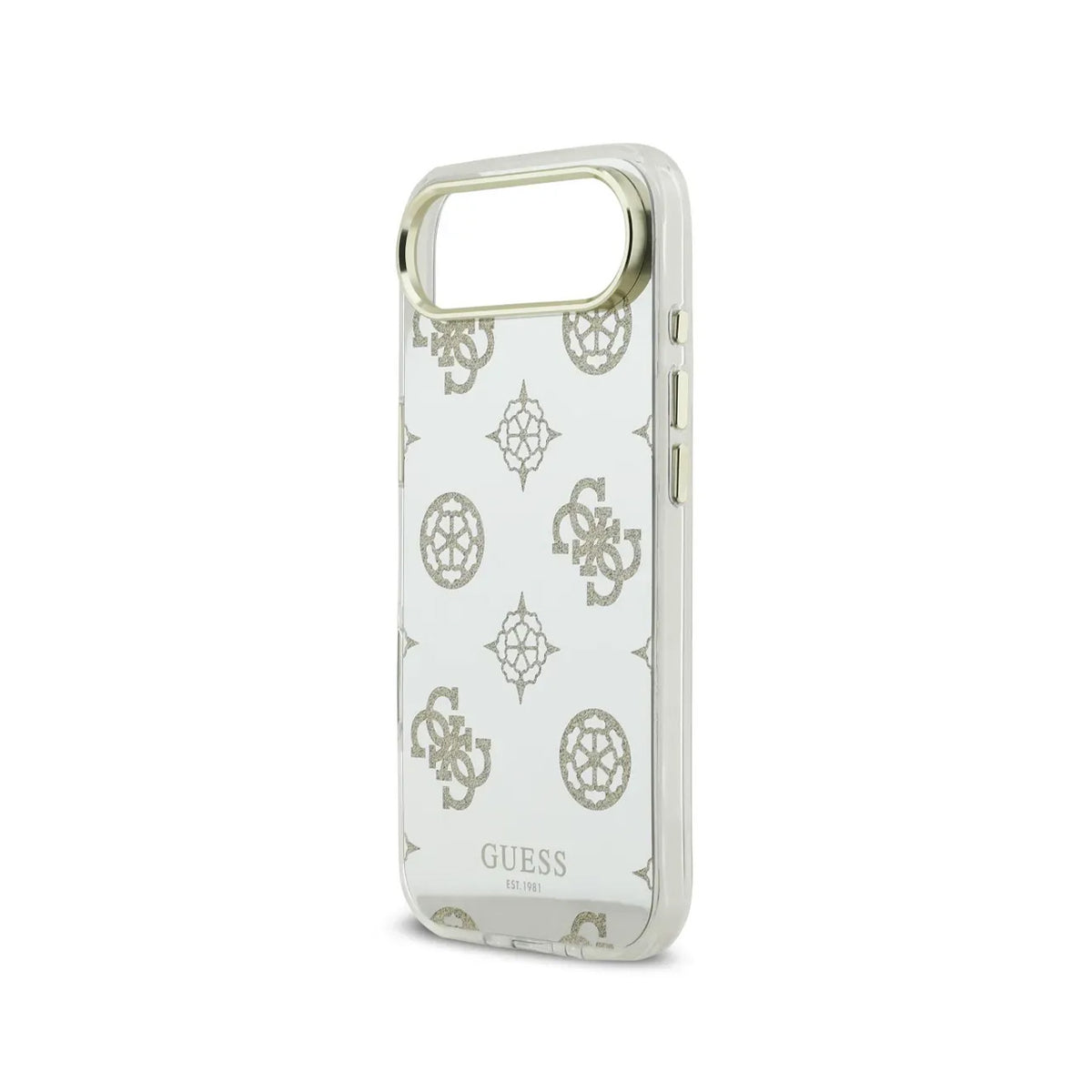 GUESS iPhone 17 Air Case – TPU Case with MagSafe Peonies Mirror with Gold Glitter, Elegant Design and Precise Fit