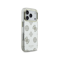 Guess Funda para iPhone 17 Pro – Carcasa TPU con MagSafe, Diseño Espejo Peonías con Brillos Dorados, Protección Anticaídas y Ajuste Preciso
