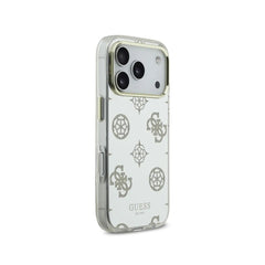 Guess Funda para iPhone 17 Pro Max – Carcasa TPU con MagSafe, Diseño Espejo Peonías con Brillos Dorados, Protección Anticaídas y Ajuste Preciso