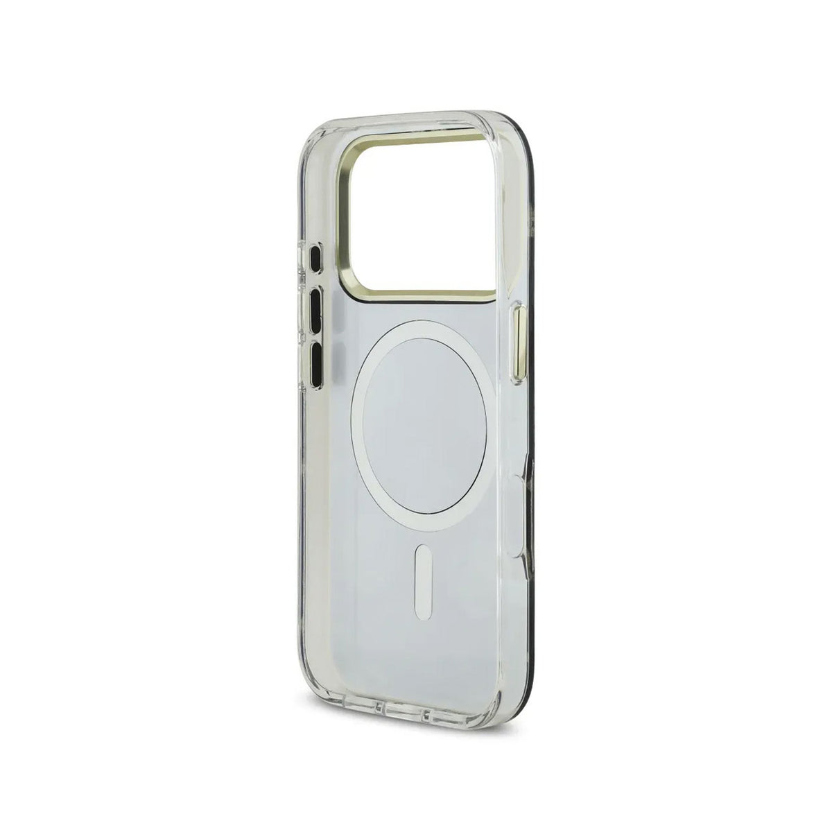 Guess iPhone 17 Pro Case – TPU Case with MagSafe, Peony Mirror Design with Golden Glitter, Drop Protection and Precise Fit