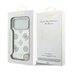 Guess Funda para iPhone 17 Pro – Carcasa TPU con MagSafe, Diseño Espejo Peonías con Brillos Dorados, Protección Anticaídas y Ajuste Preciso